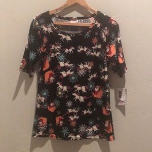 LulaRoe shirt unicorn Santa Christmas reindeer